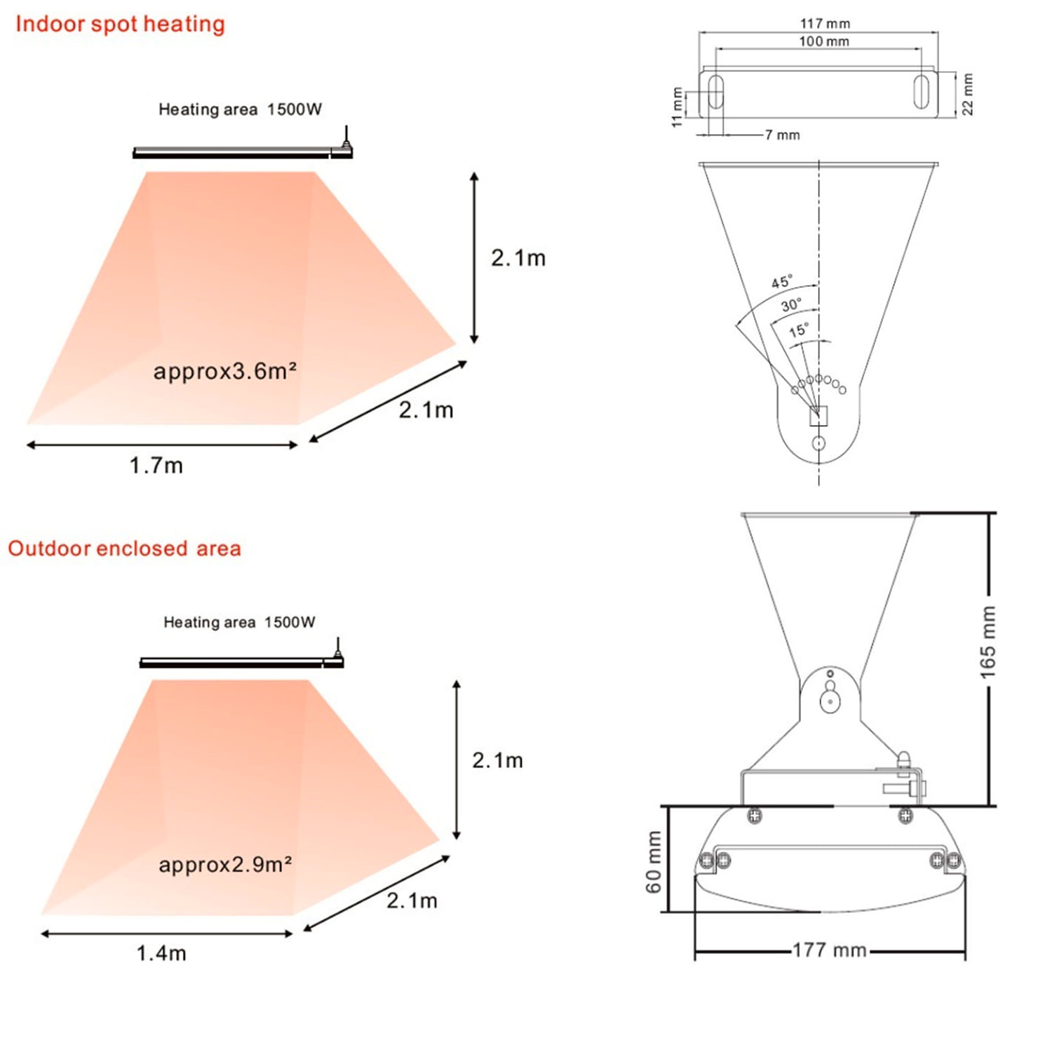 CALORE-BIANCO-1500-9 - SINED | Pool Showers | Garden Chaise Lounge | Electric Fireplaces | Infrared Heaters