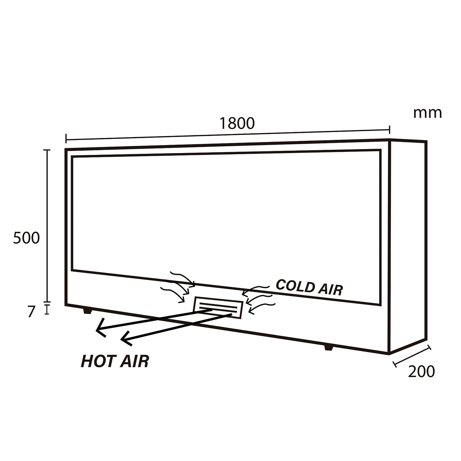 CAMINETTO-AMIATA-180 - SINED | Pool Showers | Garden Chaise Lounge | Electric Fireplaces | Infrared Heaters