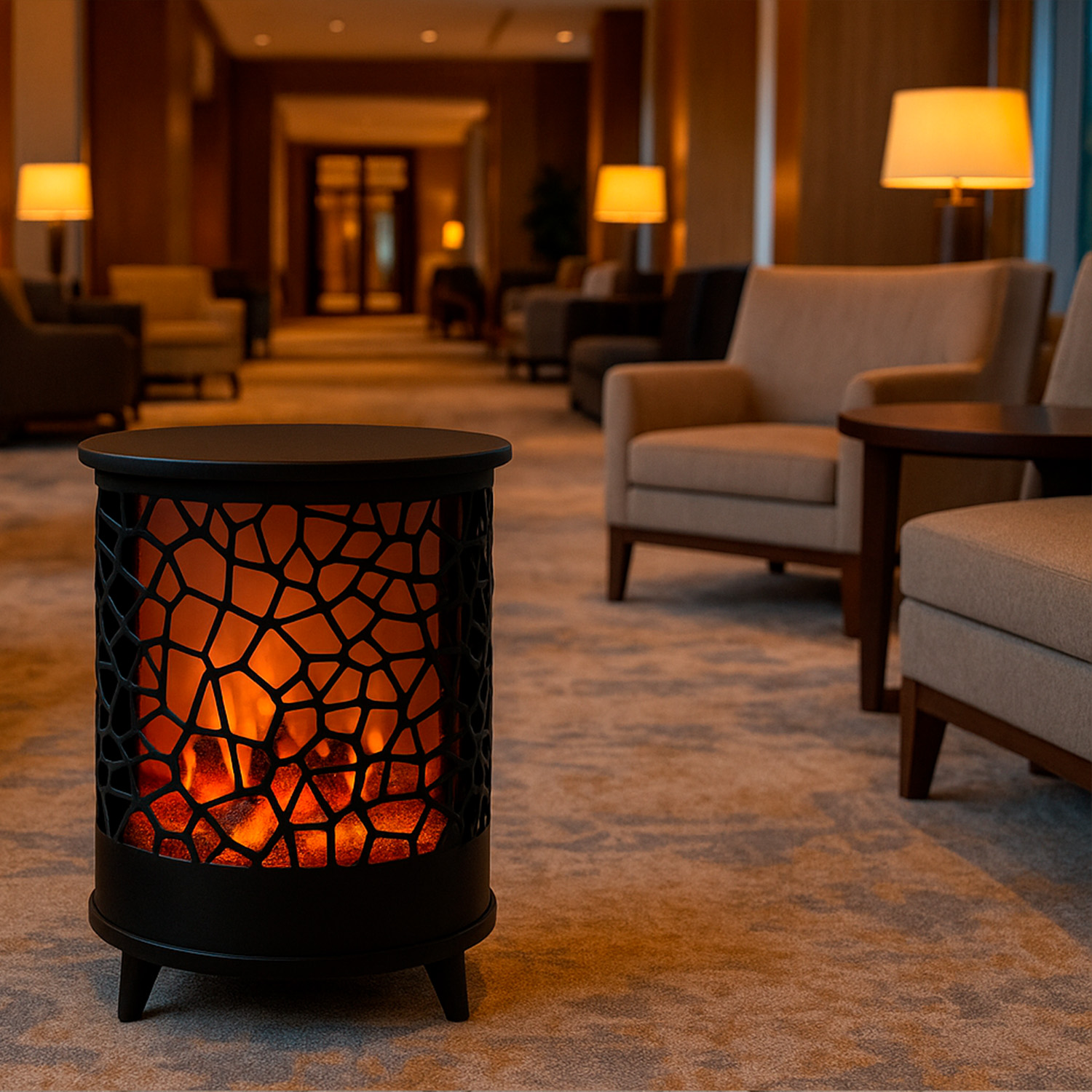 CAMINETTO-GARDENA-3 - SINED | Pool Showers | Garden Chaise Lounge | Electric Fireplaces | Infrared Heaters