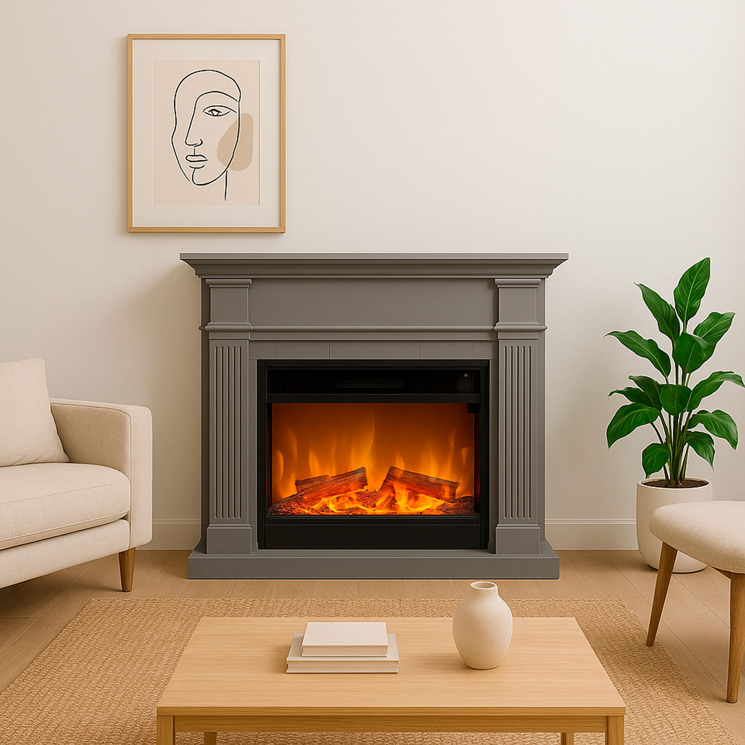 CAMINO-CALDERA-XXL-GRIGIO-3 - SINED | Pool Showers | Garden Chaise Lounge | Electric Fireplaces | Infrared Heaters