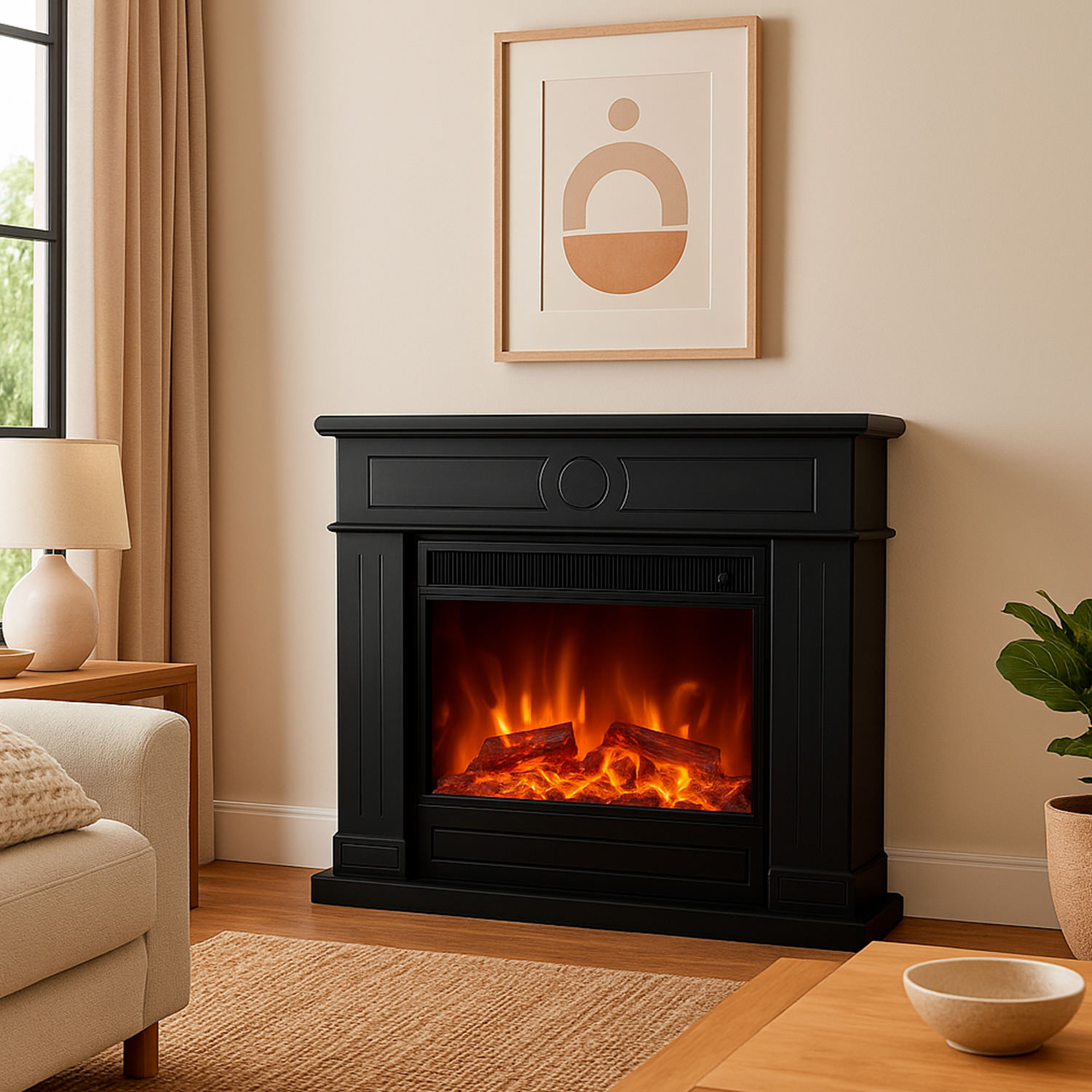 CAMINO-LIPARI-XXL-NERO-2 - SINED | Pool Showers | Garden Chaise Lounge | Electric Fireplaces | Infrared Heaters