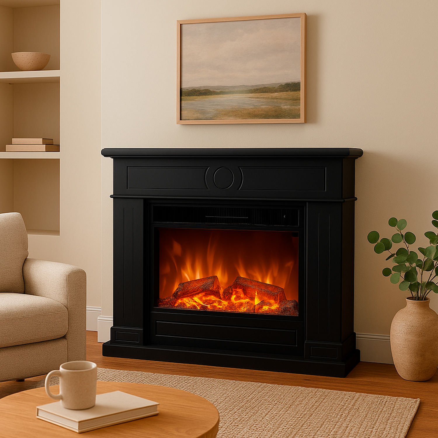 CAMINO-LIPARI-XXL-NERO-3 - SINED | Pool Showers | Garden Chaise Lounge | Electric Fireplaces | Infrared Heaters