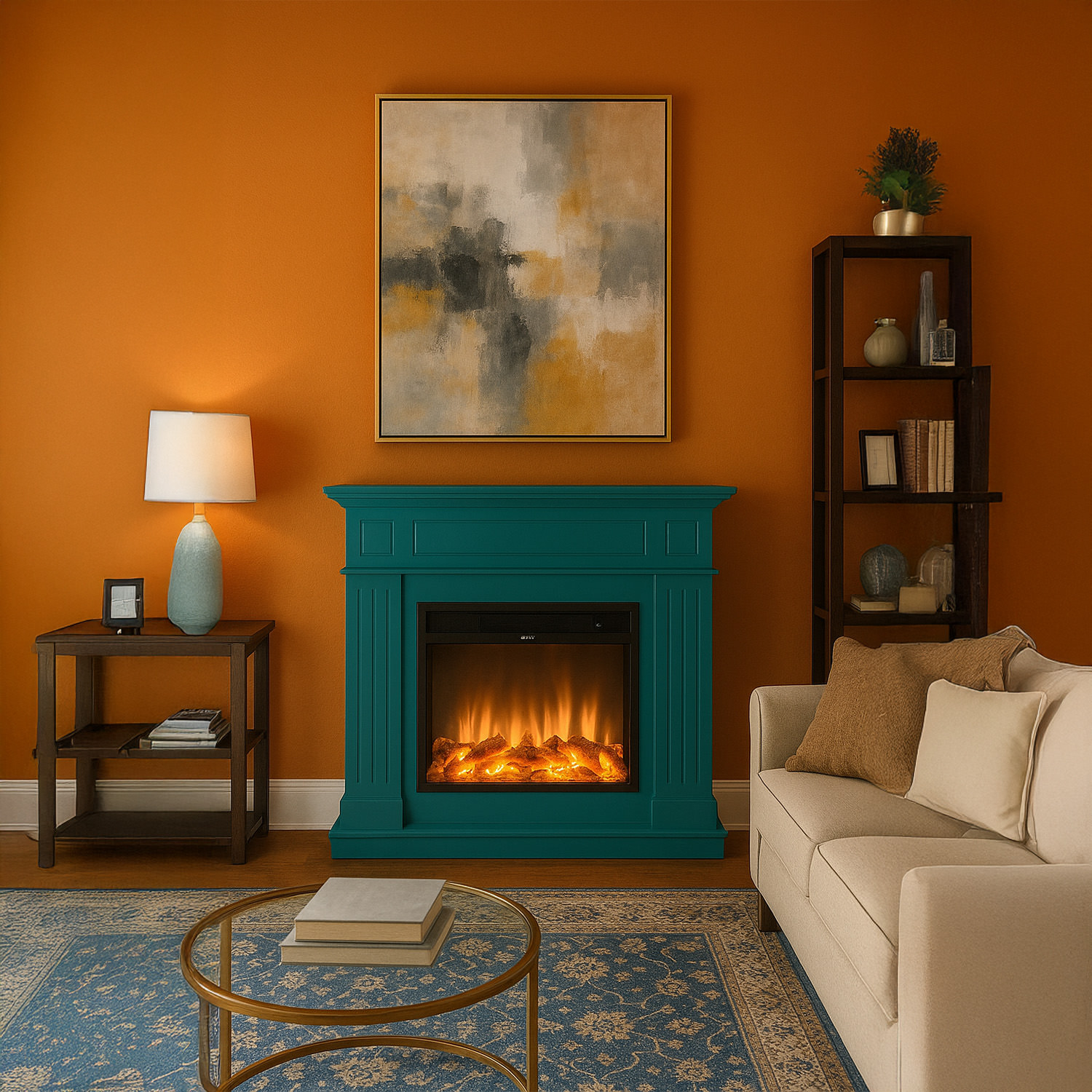 CAMINO-PIENZA-TURCHESE-5 - SINED | Pool Showers | Garden Chaise Lounge | Electric Fireplaces | Infrared Heaters