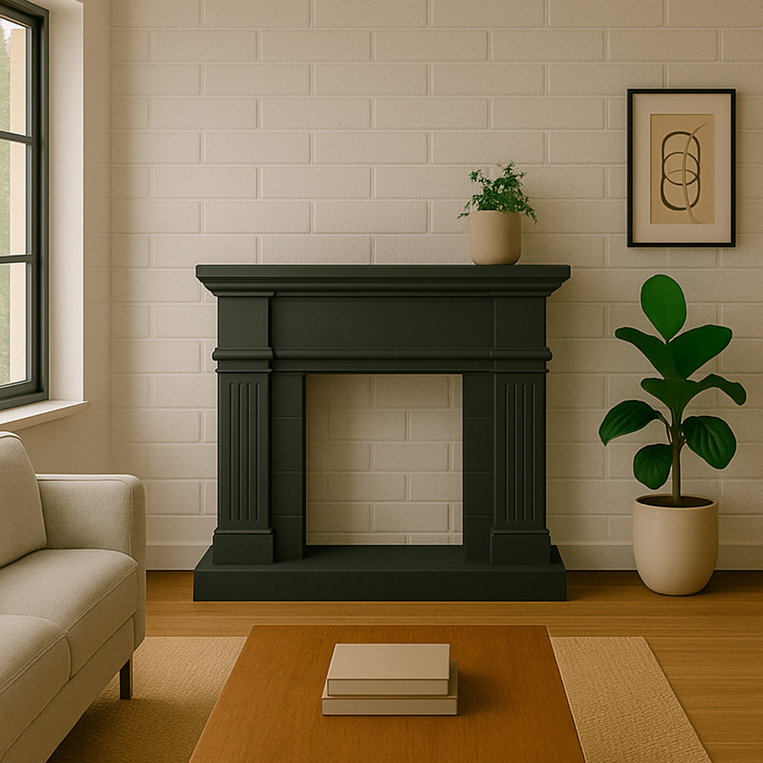 CORNICE-CAMINO-CALDERA-GRIGIO-ambientata - SINED | Pool Showers | Garden Chaise Lounge | Electric Fireplaces | Infrared Heaters