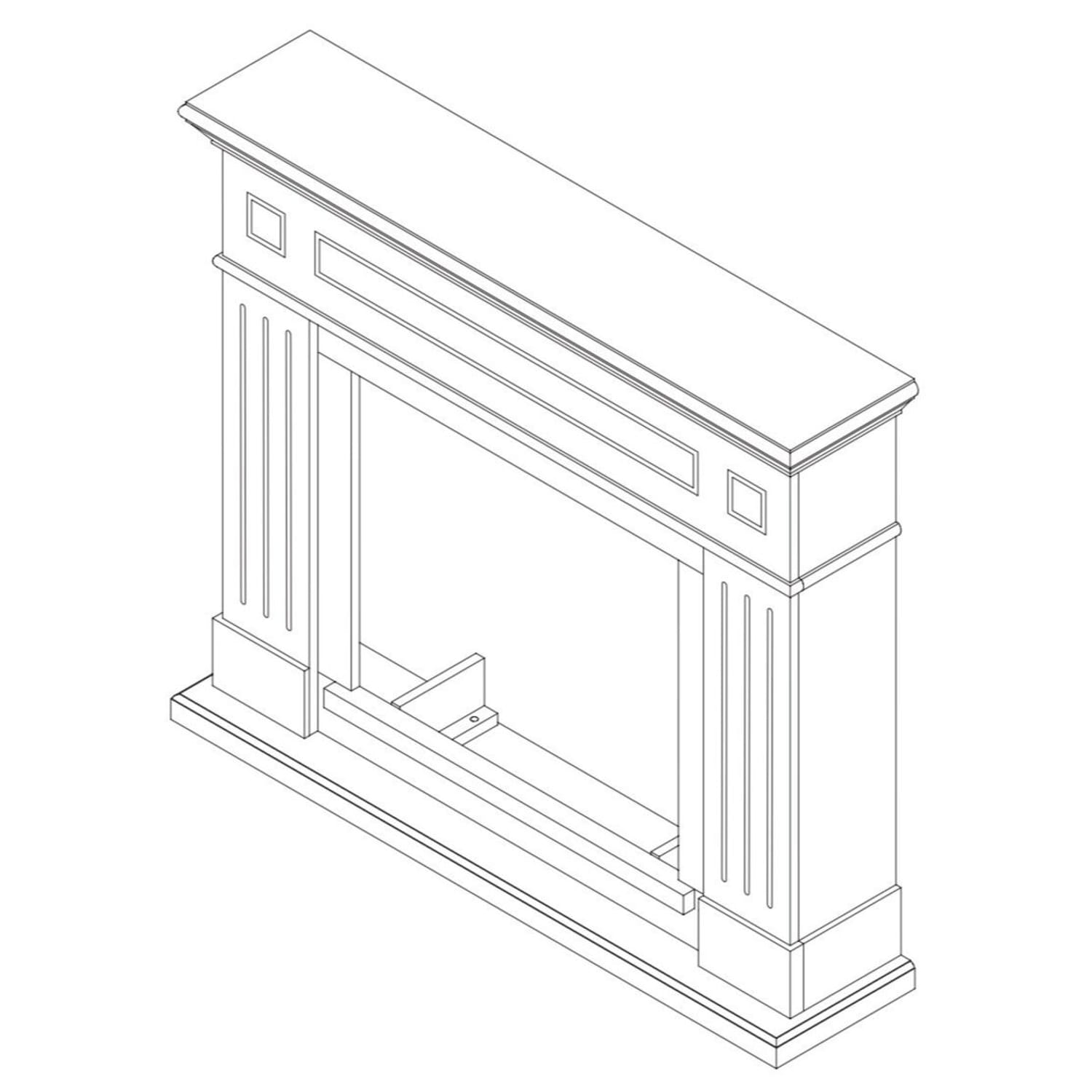 CORNICE-CAMINO-PIENZA-GRIGIO-5 - SINED | Pool Showers | Garden Chaise Lounge | Electric Fireplaces | Infrared Heaters