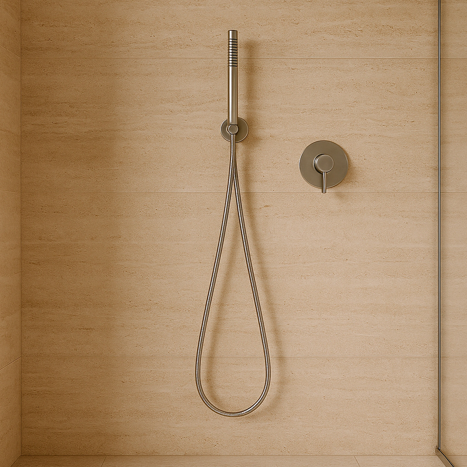 DOCCETTA-FLESSIBILE-MURO-LEVANTE-ambientata - SINED | Pool Showers | Garden Chaise Lounge | Electric Fireplaces | Infrared Heaters