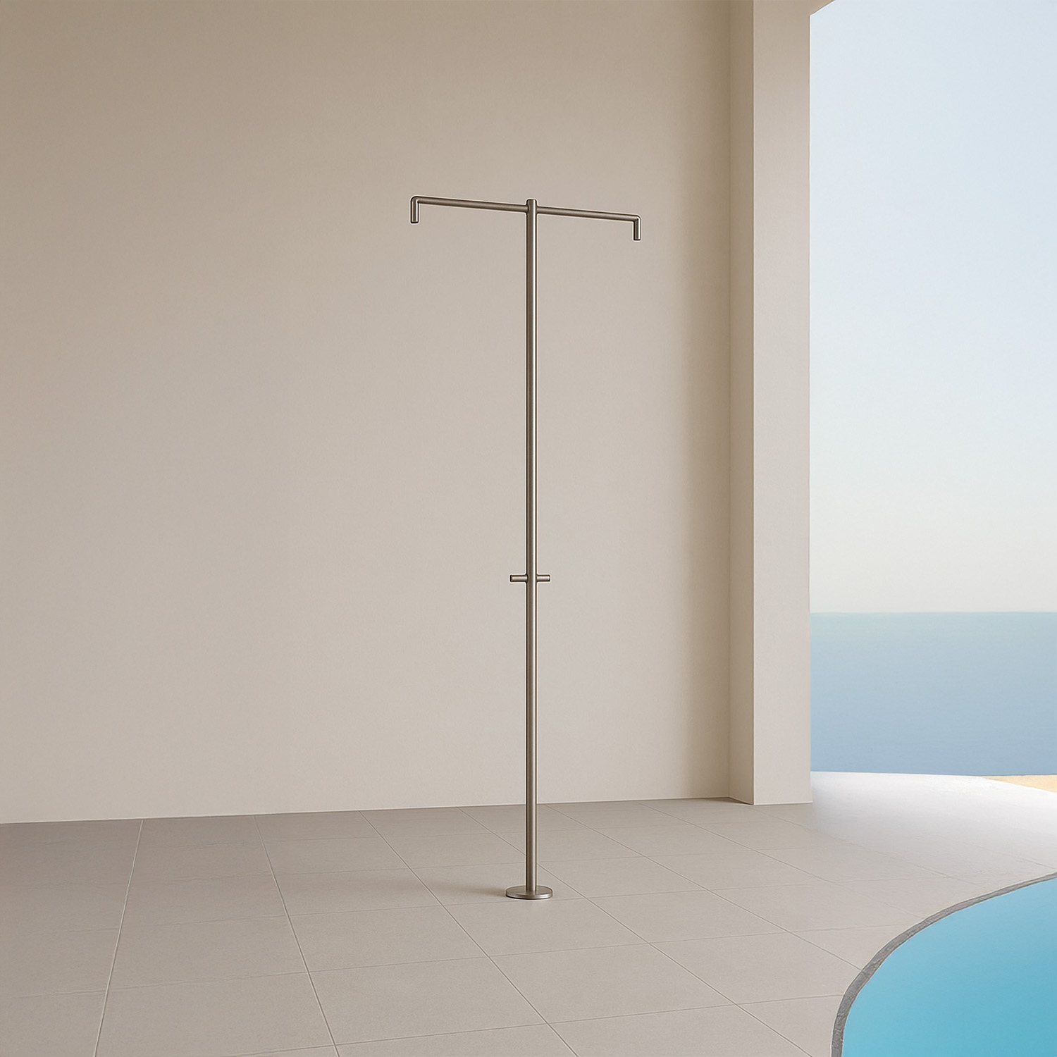 DOCCIA-INOX-BICEFALO-4 - SINED | Pool Showers | Garden Chaise Lounge | Electric Fireplaces | Infrared Heaters
