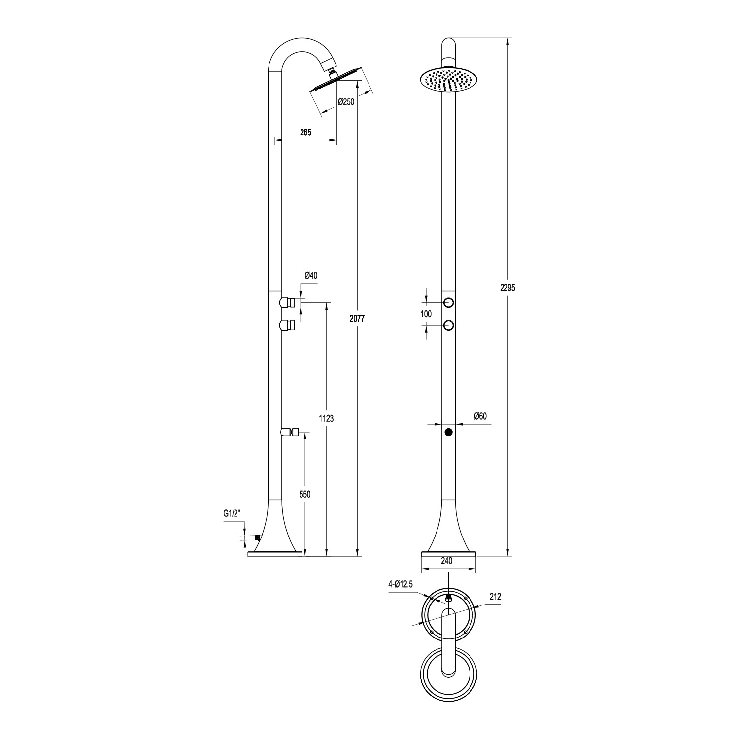 DOCCIA-INOX-LUNA-DOPPIO-TMP-INOX - Image 5