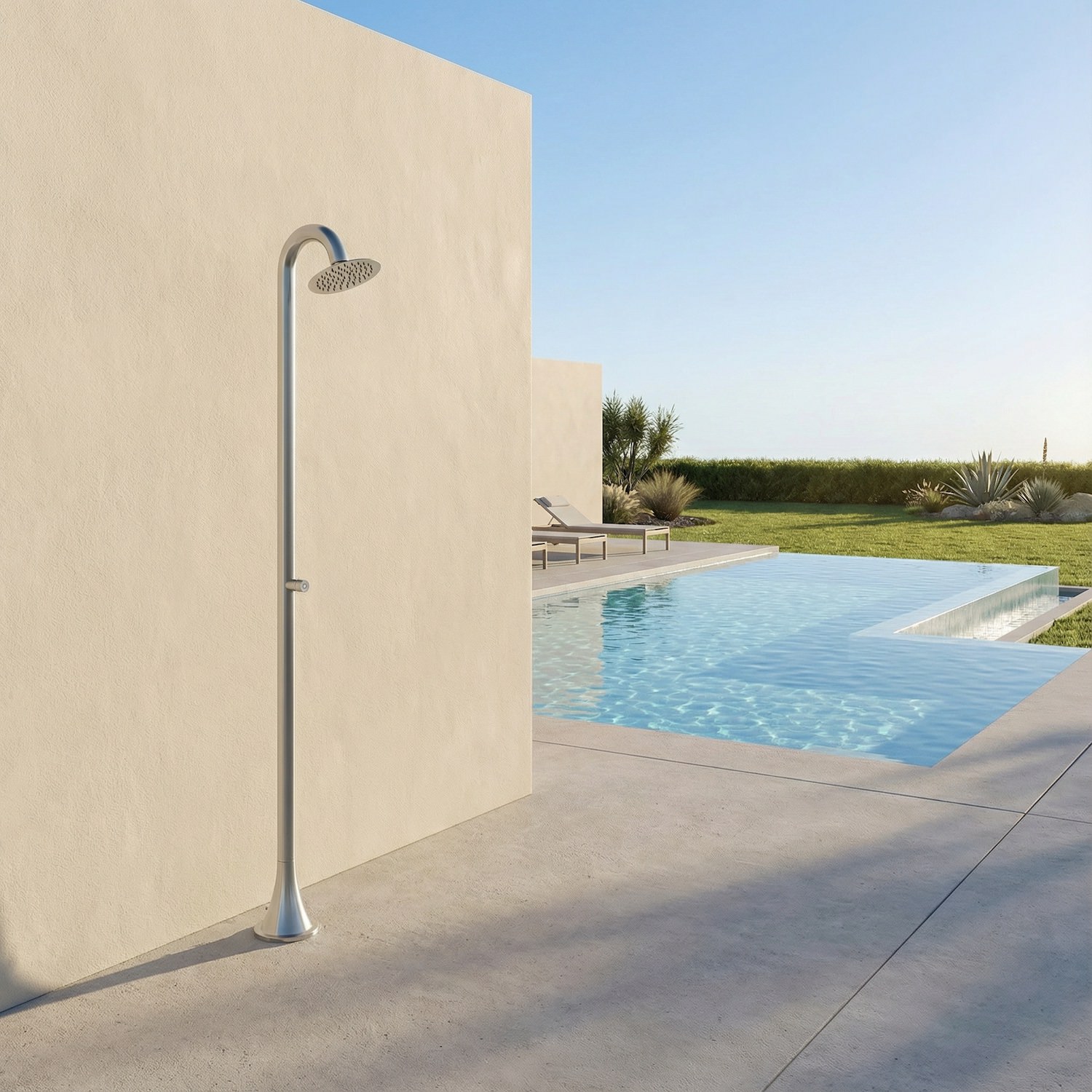 DOCCIA-INOX-LUNA-TMP-INOX-6 - SINED | Pool Showers | Garden Chaise Lounge | Electric Fireplaces | Infrared Heaters