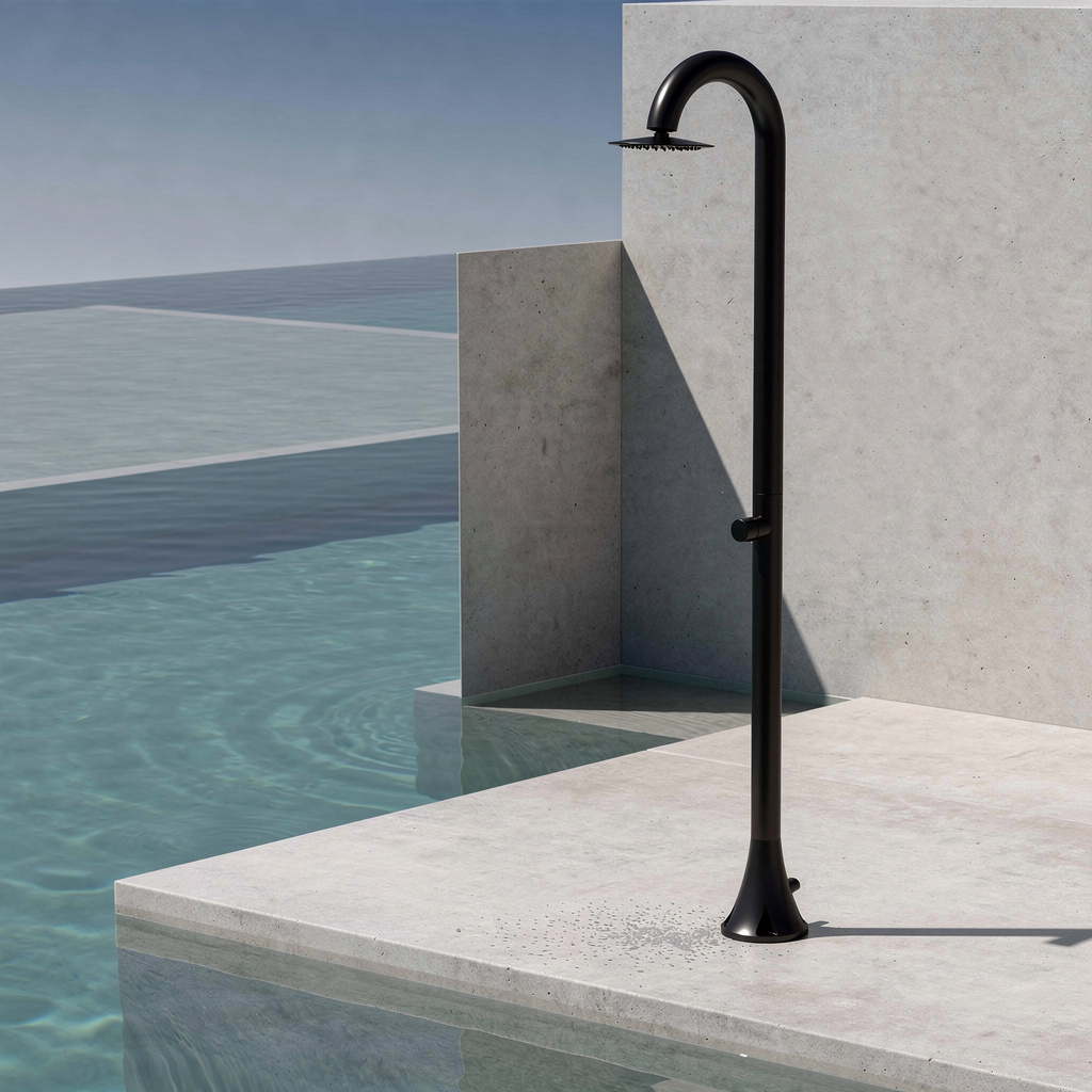 DOCCIA-INOX-LUNA-TMP-NERA-4 - SINED | Pool Showers | Garden Chaise Lounge | Electric Fireplaces | Infrared Heaters