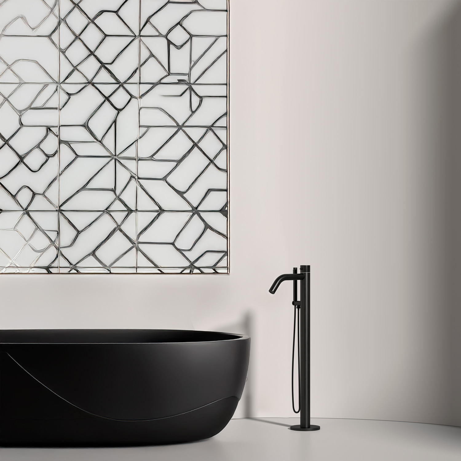 DOCCIA-ORISTANO-NERA-ambientata - SINED | Pool Showers | Garden Chaise Lounge | Electric Fireplaces | Infrared Heaters