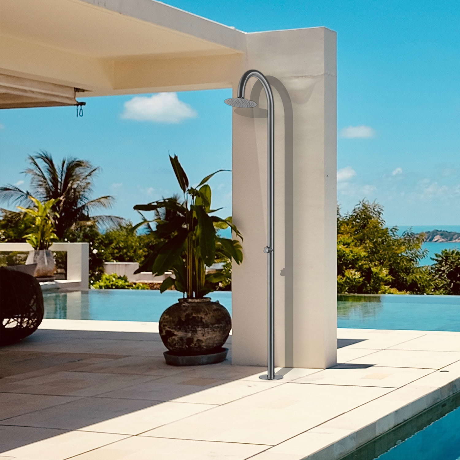 DOCCIA-PALAU-FREDDA-6 - SINED | Pool Showers | Garden Chaise Lounge | Electric Fireplaces | Infrared Heaters