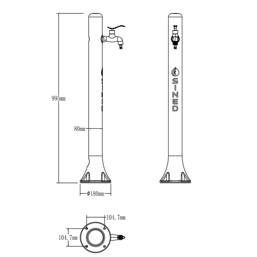 FONTANA-ACQUA-BIANCA - SINED | Pool Showers | Garden Chaise Lounge | Electric Fireplaces | Infrared Heaters