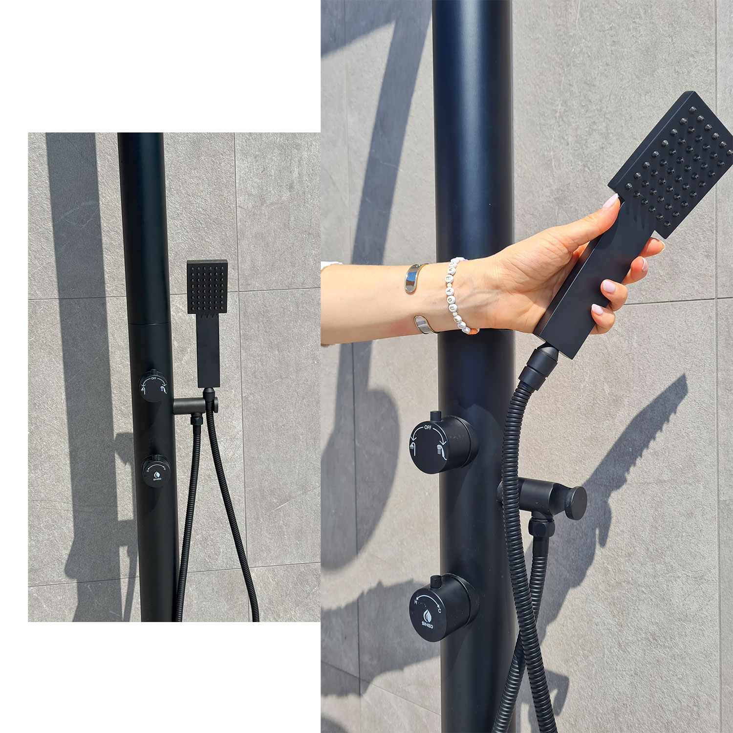 LUNA-ALU-D-NERA-LED-4 - SINED | Pool Showers | Garden Chaise Lounge | Electric Fireplaces | Infrared Heaters