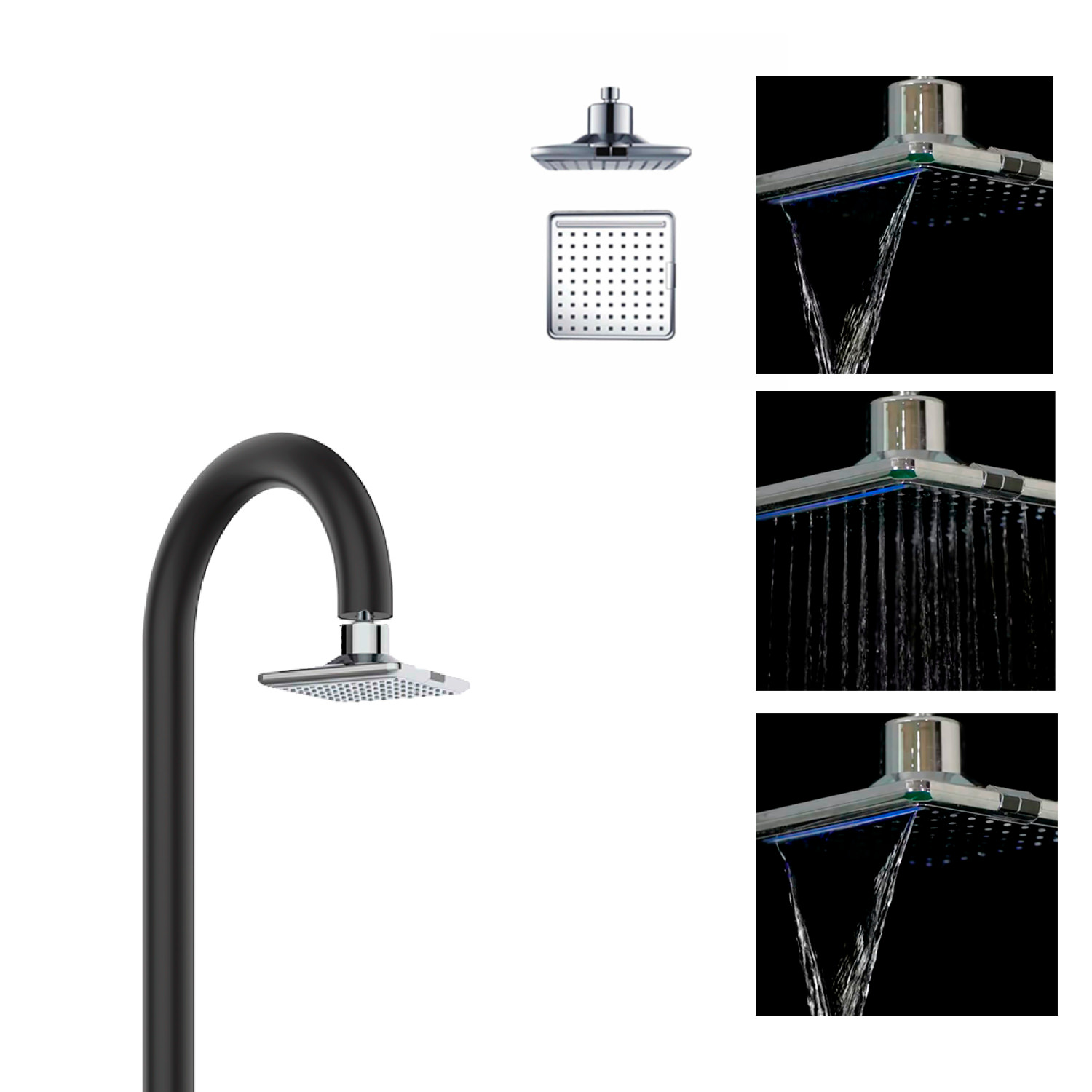 LUNA-ALU-NERA-LED-4 - SINED | Pool Showers | Garden Chaise Lounge | Electric Fireplaces | Infrared Heaters