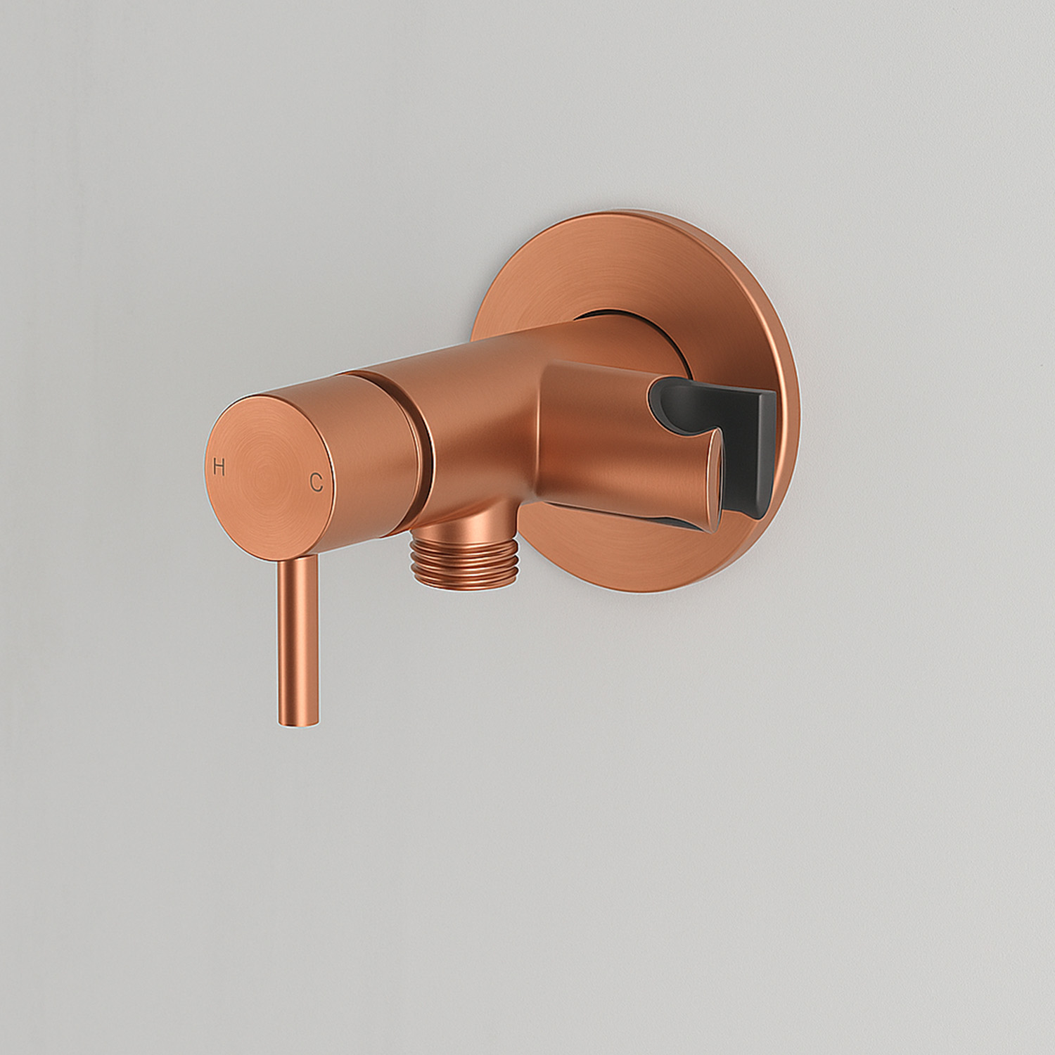 MISCELATORE-MURO-ATTACCO-DOCCINO-LEVANTE-ORO-ROSA-ambientata - SINED | Pool Showers | Garden Chaise Lounge | Electric Fireplaces | Infrared Heaters