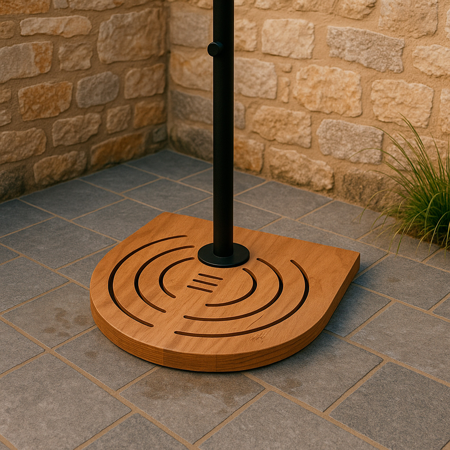 PEDANA-C-BOX-SINGOLA-ambientata - SINED | Pool Showers | Garden Chaise Lounge | Electric Fireplaces | Infrared Heaters