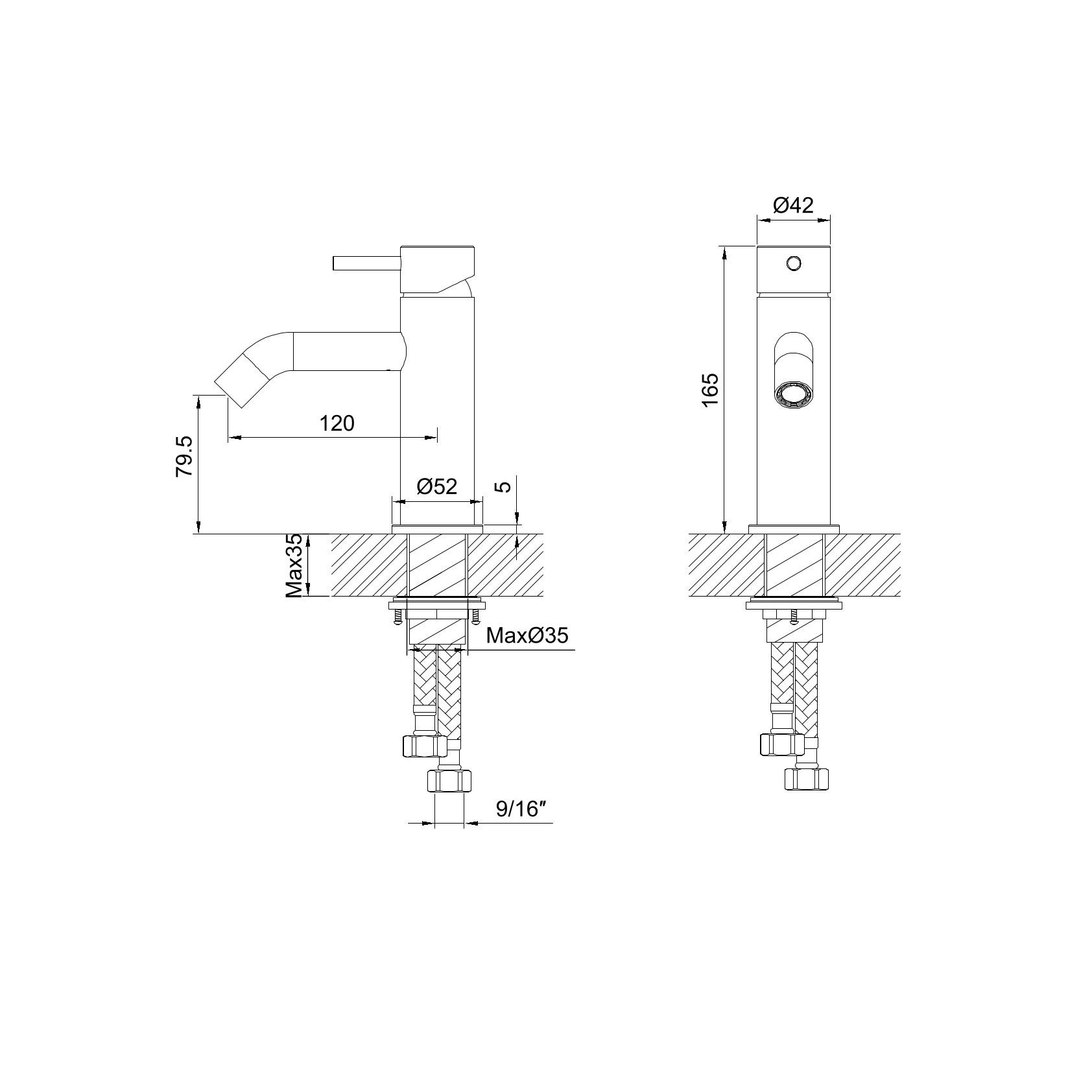 RUBINETTO-LAVABO-LEVANTE-BASSO-ORO-ROSA - Image 3