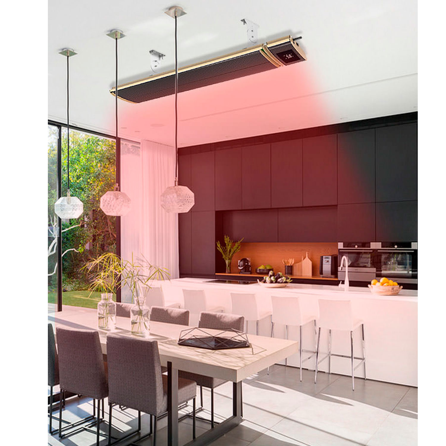 RiscaldatoreInfrarossi2400-WIFI-MPC-ambientata - SINED | Pool Showers | Garden Chaise Lounge | Electric Fireplaces | Infrared Heaters